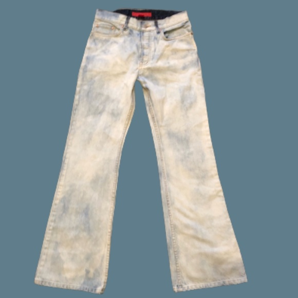 Vintage, FCUK, French Connection, Logo, Jeans, Flare, distressed, Bleached - Picture 3 of 6